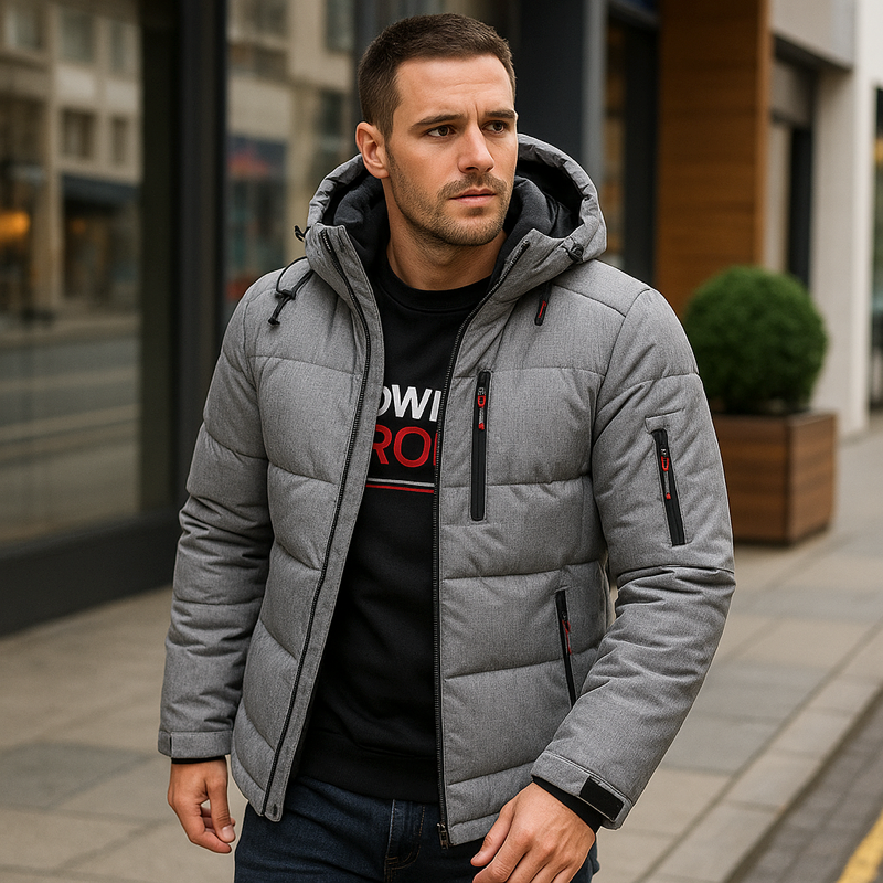 Giacca Invernale da Uomo | Imbottitura in Poliestere con Cappuccio