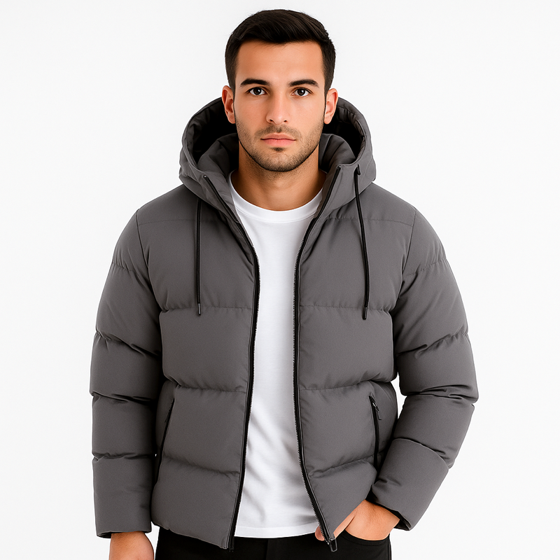 Giacca Invernale da Uomo Impermeabile | Piumino con Cappuccio e Imbottitura Calda