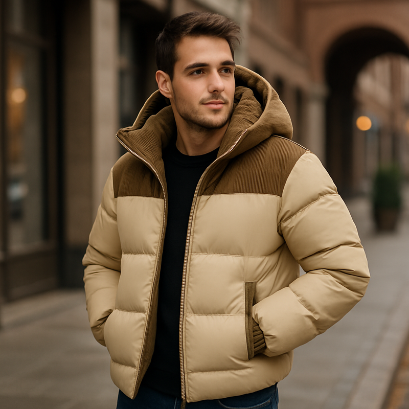 Giacca Invernale da Uomo | Imbottitura in Poliestere e Cappuccio