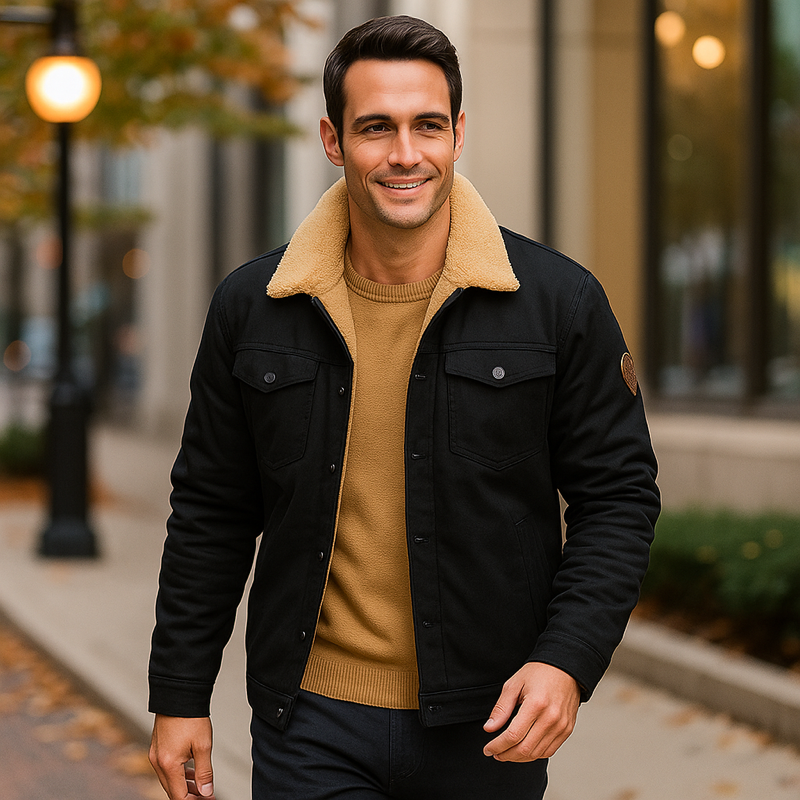 Giacca Invernale da Uomo Foderata con Sherpa | Tessuto Isolante
