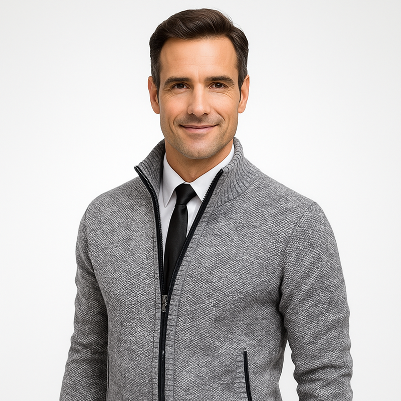 Gilet da Uomo con Zip | Vestibilità Regolare e Mezza Zip