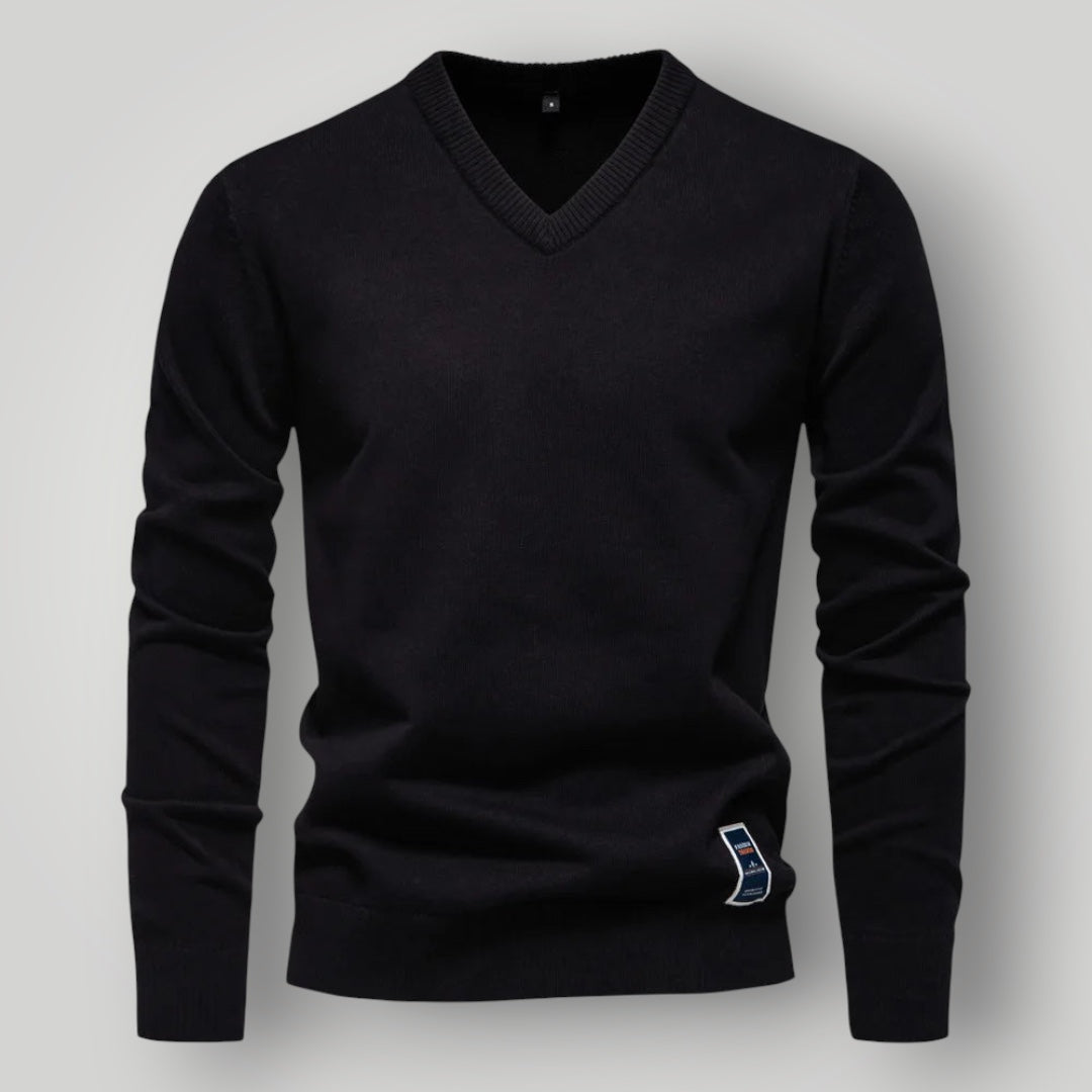 Maglione da Uomo con Scollo a V | Misto Cotone e Vestibilità Regolare